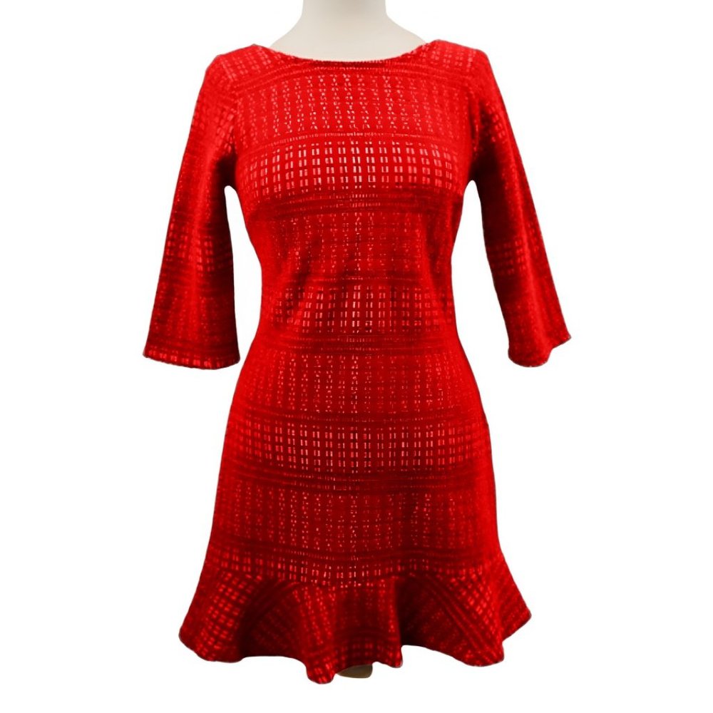 fab'rik Fitted Woven Yarn Dress Size Small